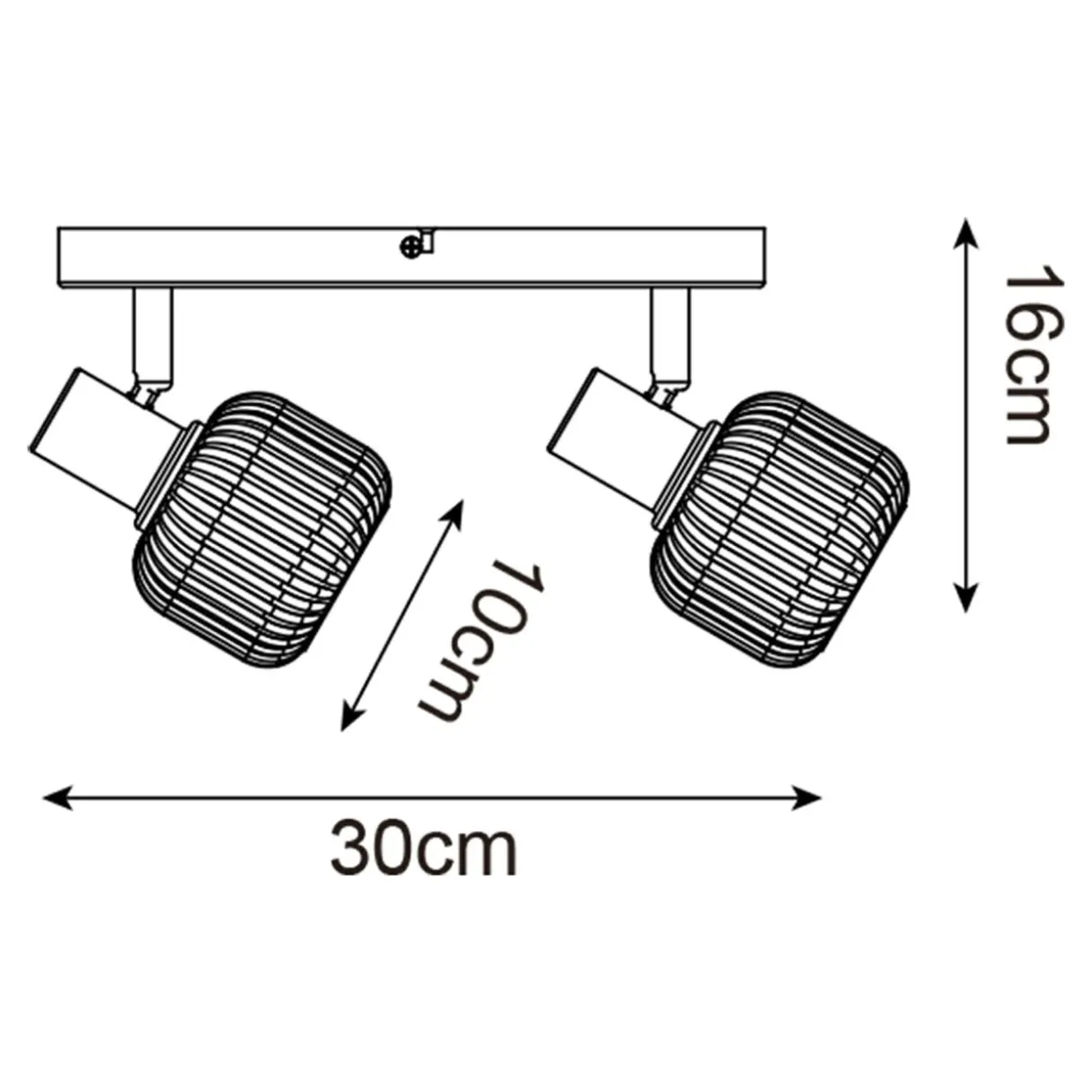 Spot 2 reflektory czarny STEM