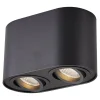 Spot 2-punktowy natynkowy czarny RONDOC