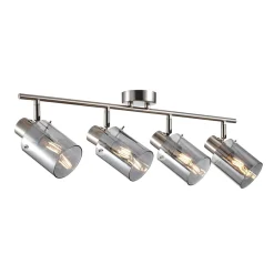 Spot regulowany 4 reflektorki srebrny SARDO