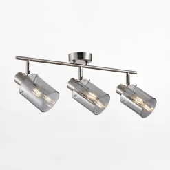 Spot regulowany 3 reflektorki srebrny SARDO