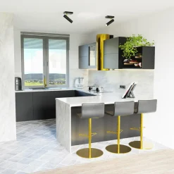 Spot regulowany reflektor czarno-złoty AXION