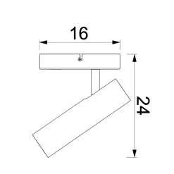 Spot regulowany reflektor czarno-złoty AXION