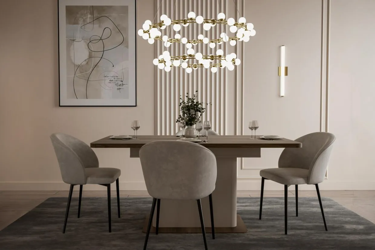 Stół rozkładany na kolumnie 160-200 cm