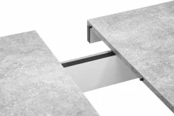 Stół rozkładany VICTORIA czarny / nadruk szary kamień mat