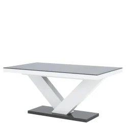 Stół rozkładany VICTORIA połysk biały / szary