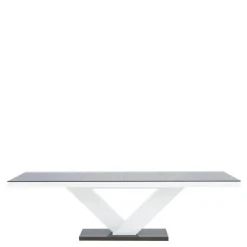 Stół rozkładany VICTORIA połysk biały / szary