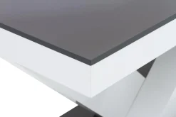 Stół rozkładany VICTORIA połysk biały / szary