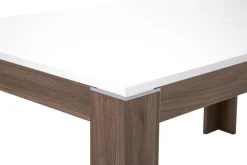 Stół rozkładany z białym blatem w połysku