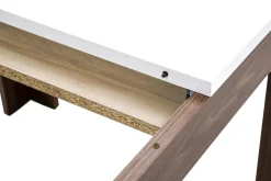 Stół rozkładany z białym blatem w połysku