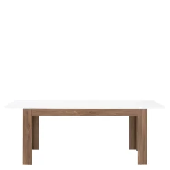 Stół rozkładany z białym blatem w połysku