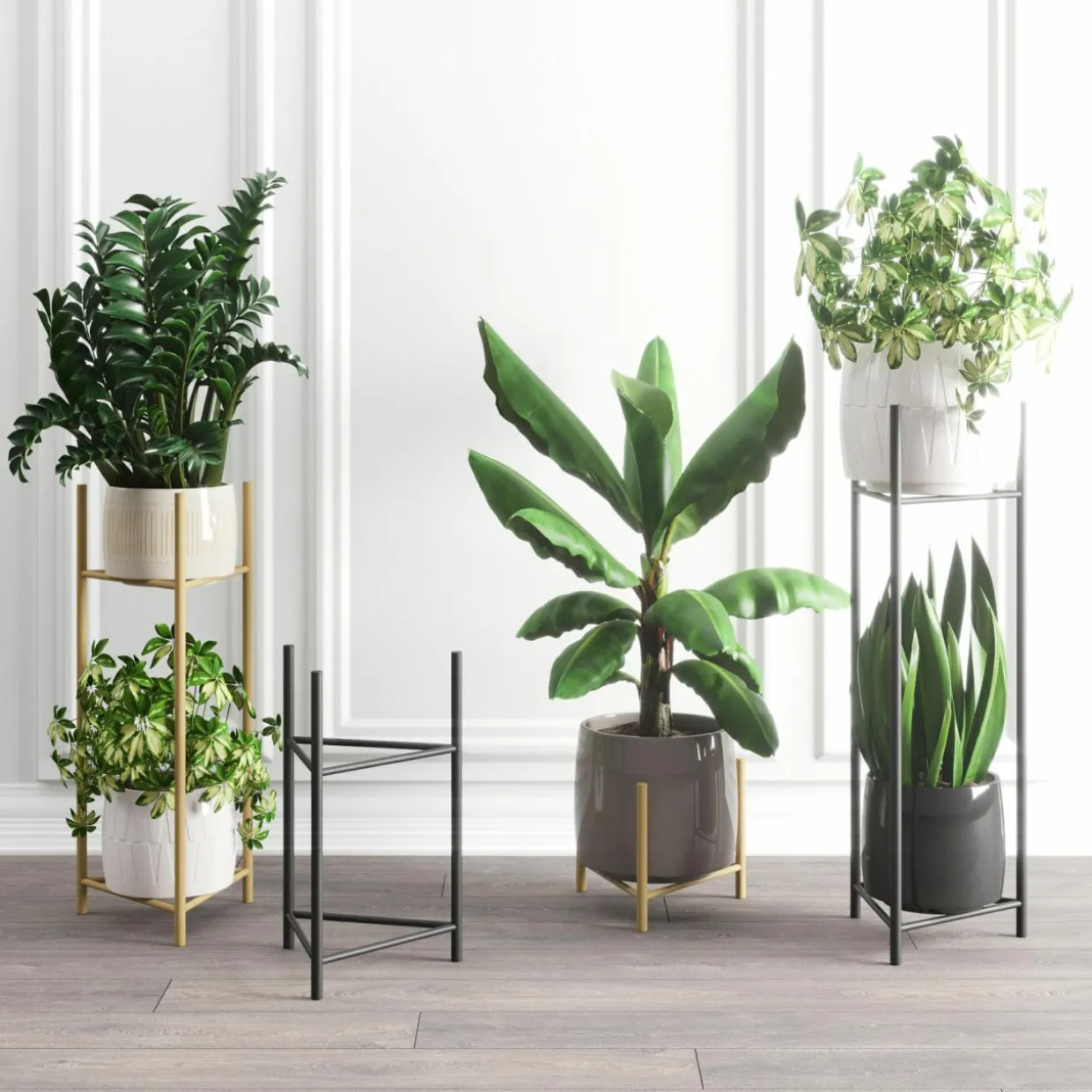 Stojak na donicę czarny LIZIO 60 cm