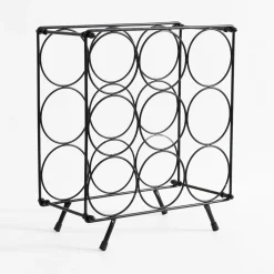 Stojak na wino metalowy, na 9 butelek