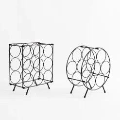 Stojak na wino metalowy, na 9 butelek