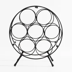 Stojak na wino metalowy, na 7 butelek