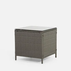 Stolik do ogrodu kwadratowy SKOTI szary