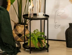 Stolik kawowy czarny metalowy SALAR