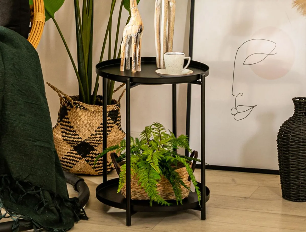 Stolik kawowy czarny metalowy SALAR