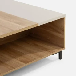 Stolik kawowy kwadratowy z 2 półkami