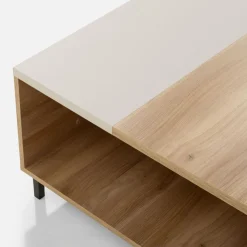 Stolik kawowy kwadratowy z 2 półkami