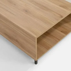 Stolik kawowy kwadratowy z 2 półkami