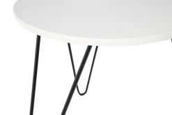 Stolik kawowy okrągły biały połysk SARDA L