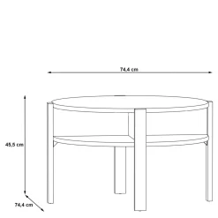 Stolik kawowy okrągły TOBAGO DĄB SONOMA