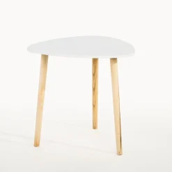 Stolik kawowy trójnóg biały 46 cm