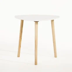 Stolik kawowy trójnóg biały 46 cm