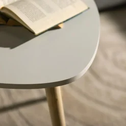 Stolik kawowy trójnóg biały 46 cm