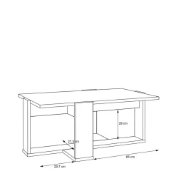 Stolik kawowy z białym blatem COFFEE TABLES