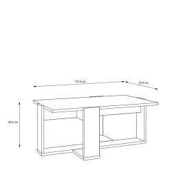 Stolik kawowy z białym blatem COFFEE TABLES