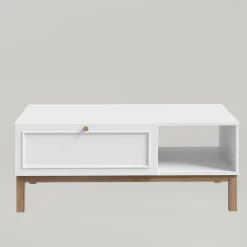 Stolik kawowy z szufladą szary