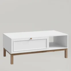 Stolik kawowy z szufladą szary