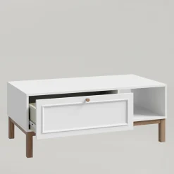 Stolik kawowy z szufladą szary