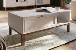 Stolik kawowy z szufladą szary