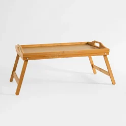 Stolik śniadaniowy składany bambusowy 50x30x21 cm