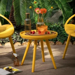 Stolik ogrodowy HECCIANO żółty