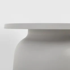 Stolik ogrodowy okrągły jasnoszary ULMONDO