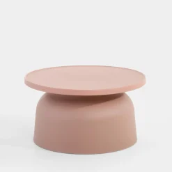 Stolik ogrodowy okrągły różowy ULMONDO