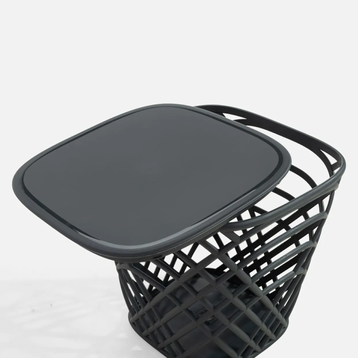 Stolik ogrodowy z pojemnikiem HAMILLO ciemnoszary