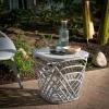Stolik ogrodowy z pojemnikiem HAMILLO jasnoszary