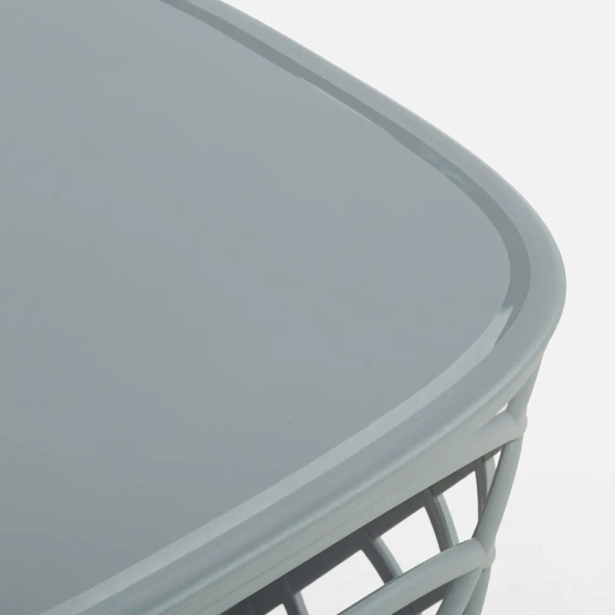 Stolik ogrodowy z pojemnikiem HAMILLO jasnoszary