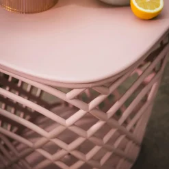 Stolik ogrodowy z pojemnikiem HAMILLO różowy