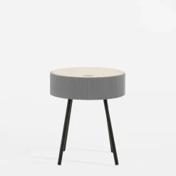 Stolik okrągły szary 40,5x47,5 cm