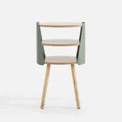 Stolik okrągły z półkami HINATA