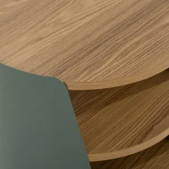 Stolik okrągły z półkami HINATA