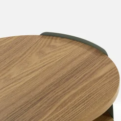 Stolik okrągły z półkami HINATA