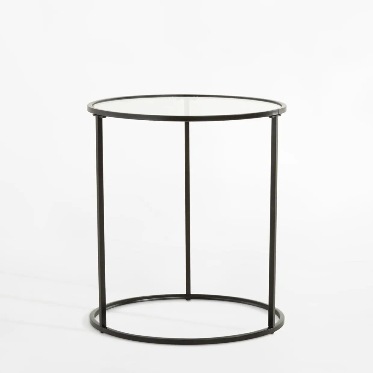 Stolik okrągły ze szlanym blatem