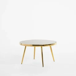 Stolik okrągły złoty EFUZZO