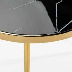 Stolik okrągły złoty EFUZZO